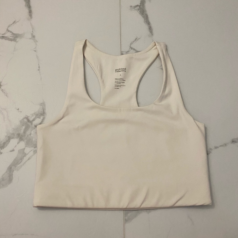 Girlfriend collective ivory Paloma bra Small